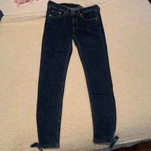 Rag & Bone cropped tie jeans